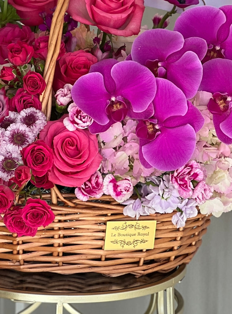 flowers in the basket