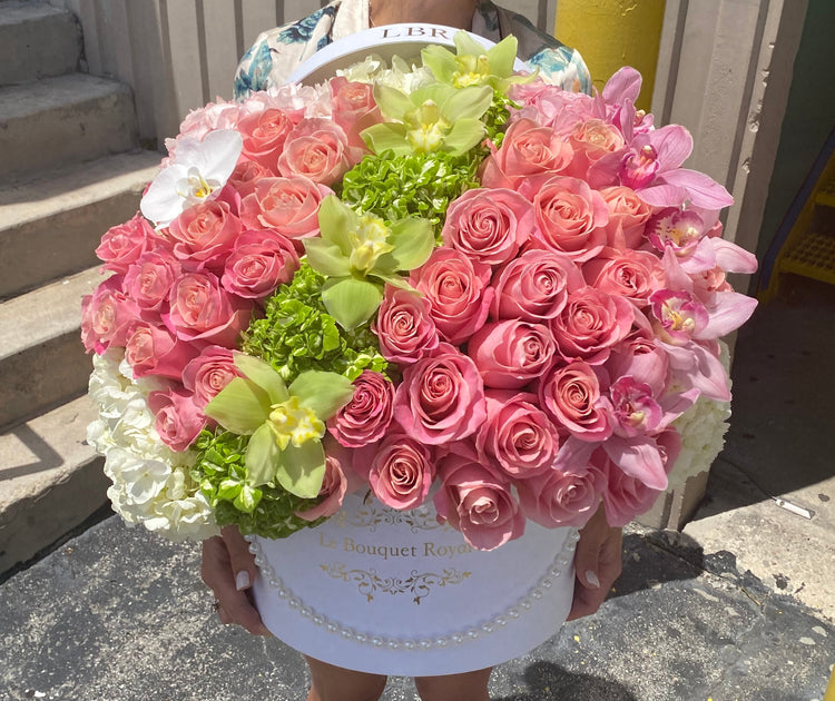 Arreglo floral de lujo rosa Miami | Le Boutique Royal