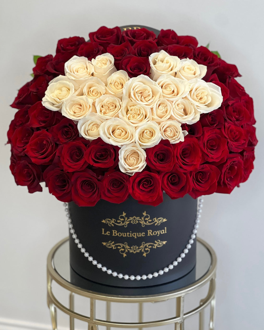 Heart Shape Flowers in Red and White