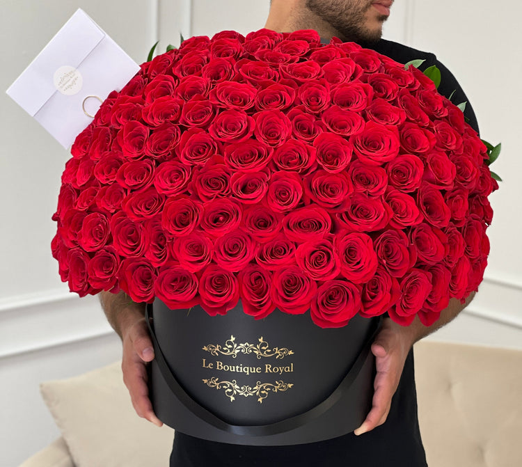 Rosas rojas distintivas de Le Boutique Royal