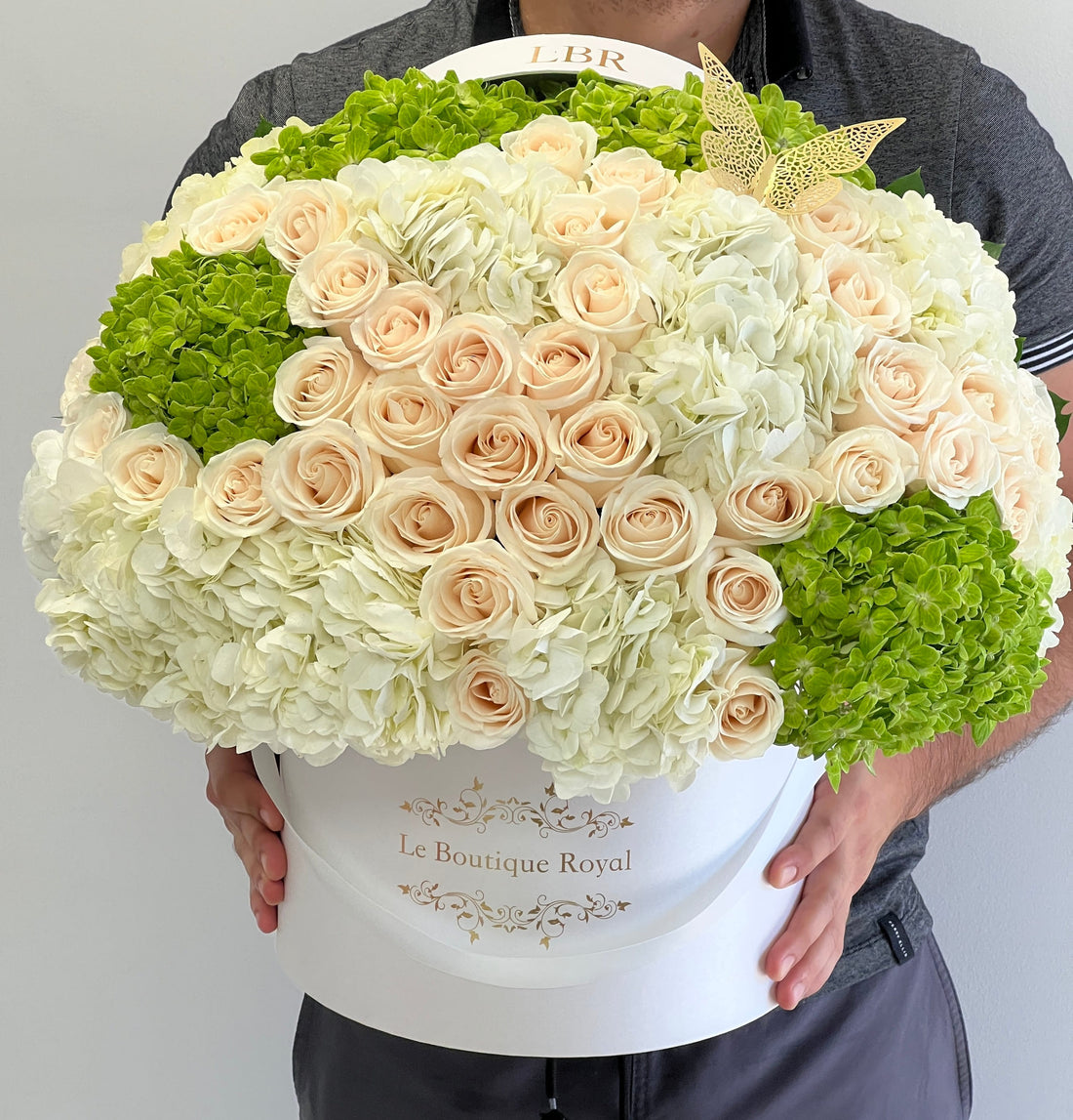 Flores blancas y verdes de lujo a domicilio en miami.
