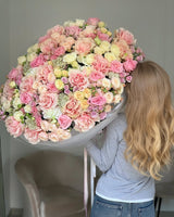 large luxury bouquet of mixed flowers