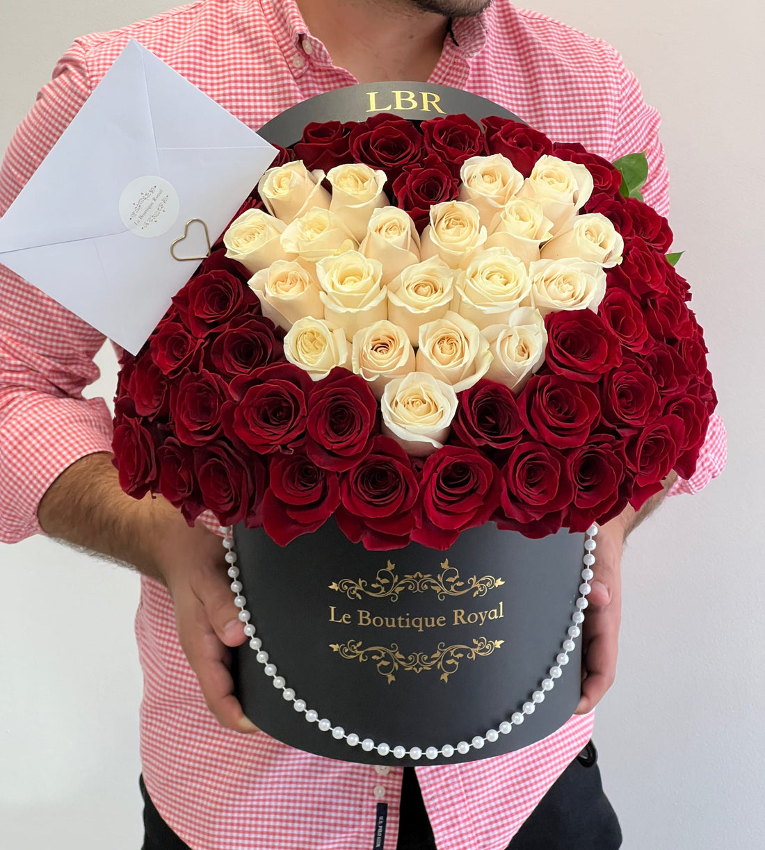 Heart Shape Flowers in Red and White