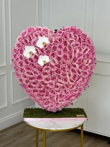 Hot Pink Rose Heart  (Large)
