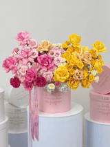 Rosas amarillas y rosadas premium de Le Boutique Royal