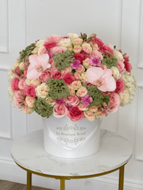 Mix Pink Flowers with Orchids– Luxury Flower Arrangement Mia