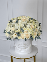 Elegant White Mix With Hydrangeas – Luxury Flower Arrangement Miami | Le Boutique Royal