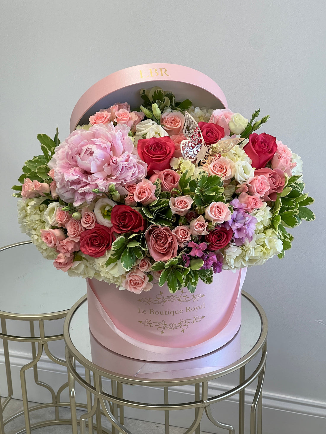 Mezcla Rosa de Flores con Peonías