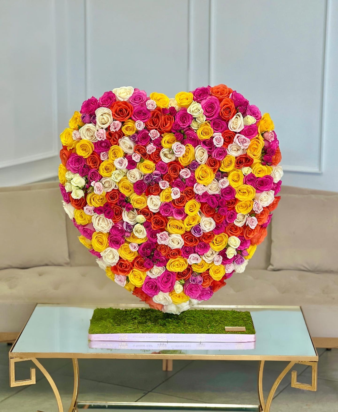 Rosas en forma de corazón