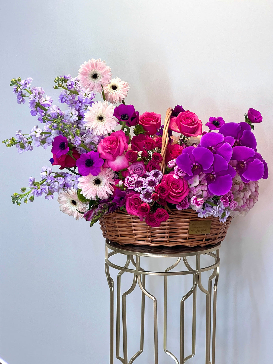 flowers in the basket