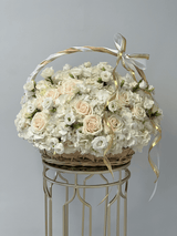 flower basket with roses