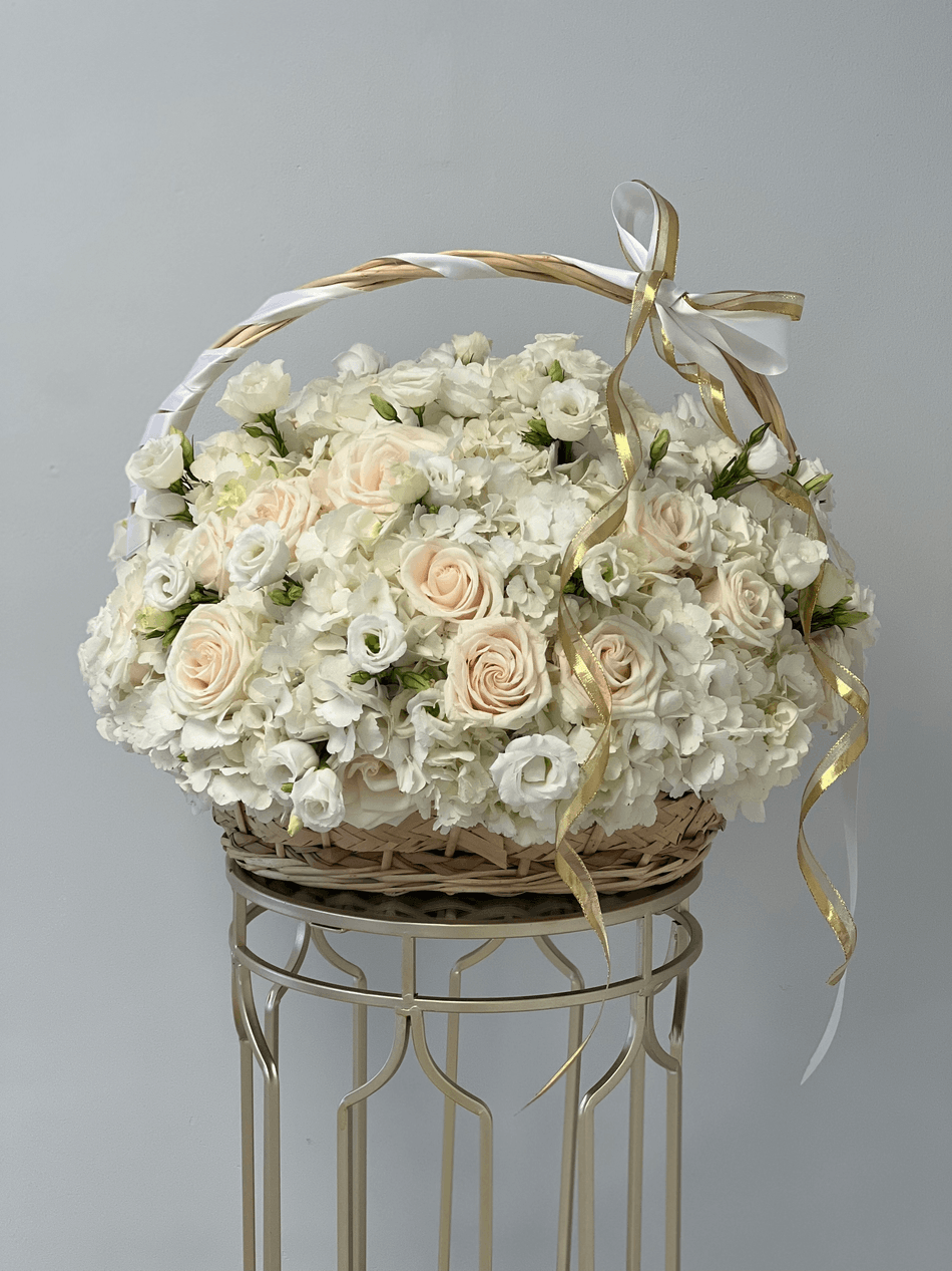 flower basket with roses