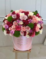 flowers in pink