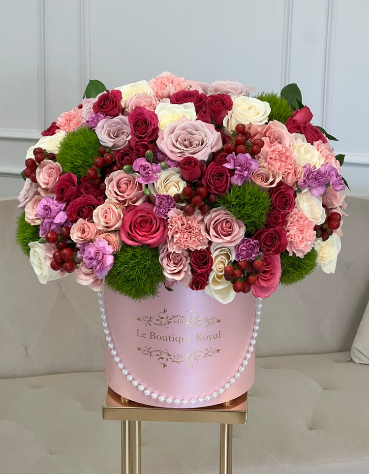 flowers in pink