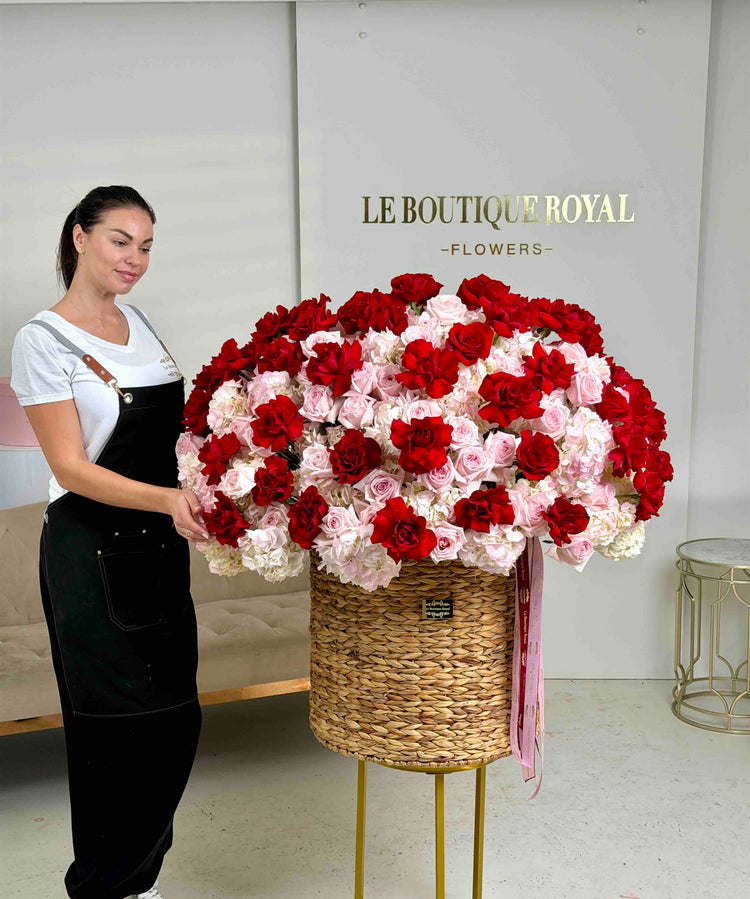 Large basket of premium flowers by Le Boutique Royal