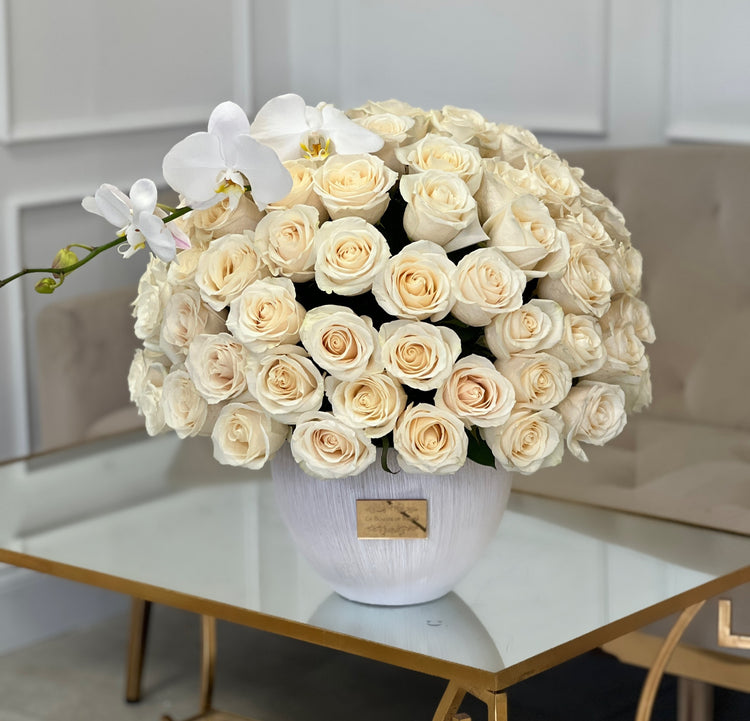 white roses