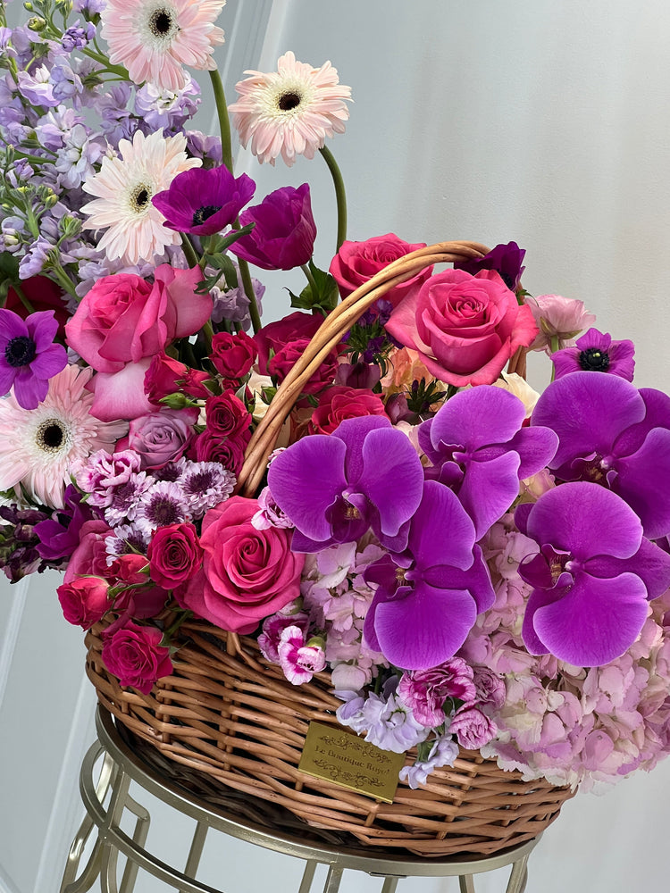 flowers in the basket