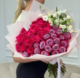 Luxury Hand-Tied Bouquet of Fresh Roses and Seasonal Flowers | Le Boutique Royal