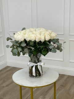 
                    
                      Luxury White Roses in Elegant Vase | Le Boutique Royal
                    
                  