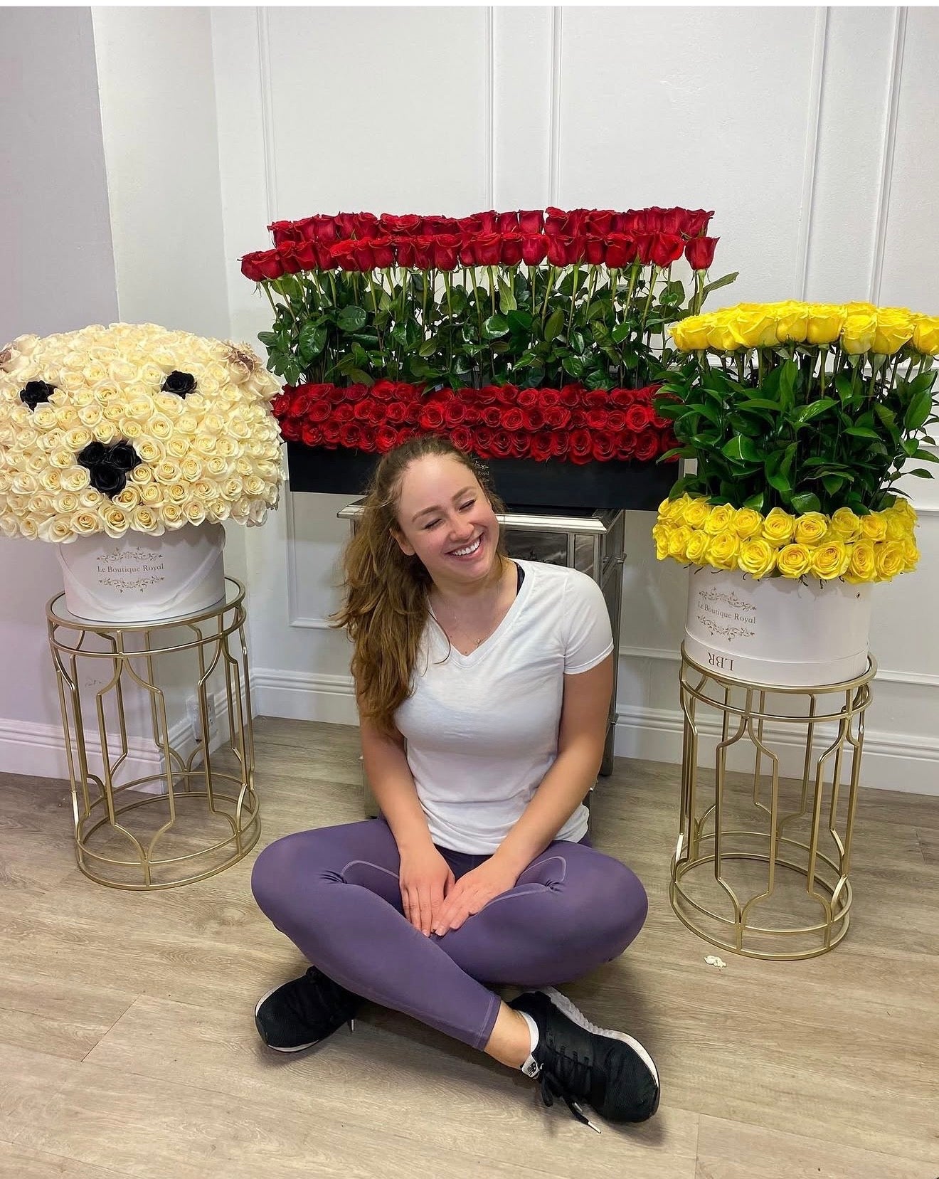 Galería de clientes Le Boutique Royal con arreglos de letras florales