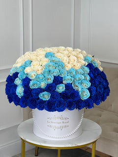 
                    
                      Rosas azules y blancas
                    
                  