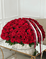 Large Basket of Red Roses