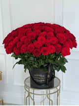long stem red roses