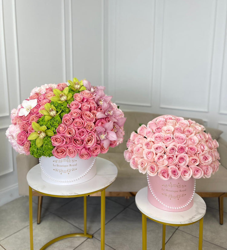 Arreglo floral de lujo rosa Miami | Le Boutique Royal