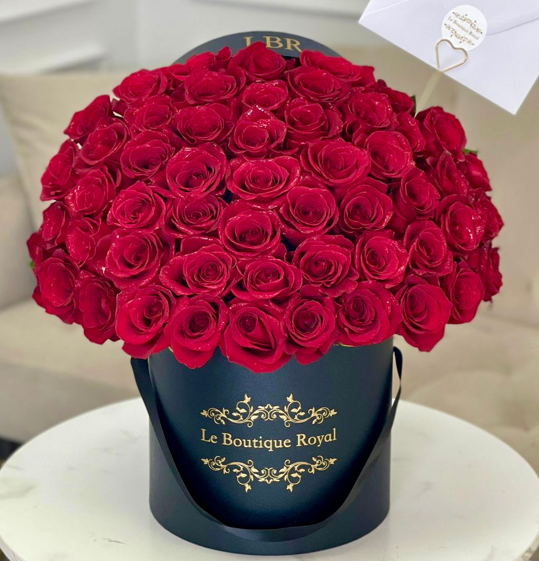 Entrega de rosas rojas de lujo en miami